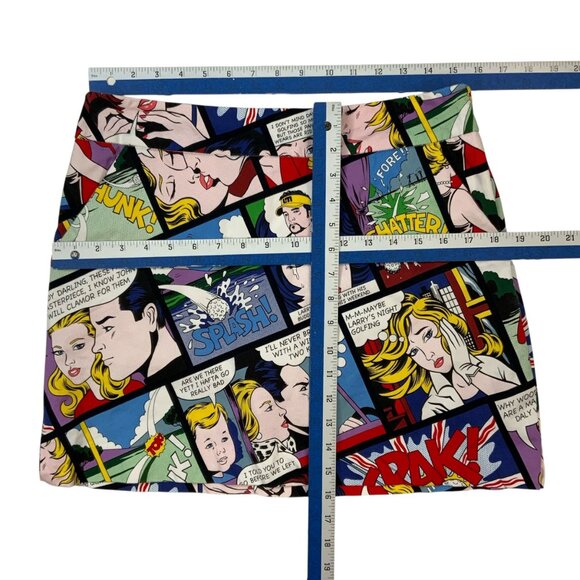 Loudmouth Ladies Golf Shank Skort 8 Comic Strip Golfer Pickleball - Picture 4 of 13